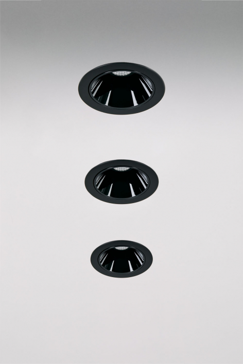 Pack 3 wbudowanych downlightów LED z okrągłymi ramkami Ø8 cm do użytku zewnętrznego, wykonanych z aluminium Luisiana