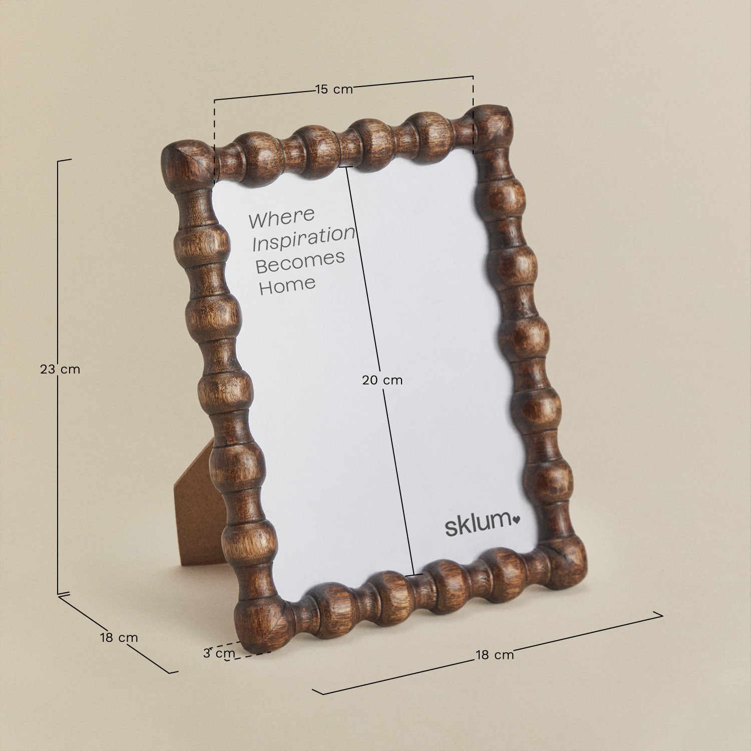 Ramka na zdjęcia z drewna mango Tessaia, rozmiary