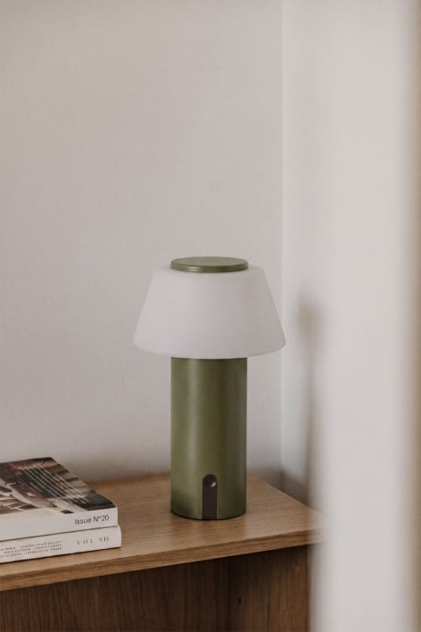 Bezprzewodowa lampa stołowa LED z żelaza Socotra