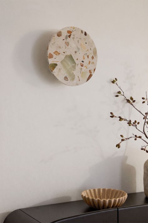 Aplique ścienny Ø20 cm LED z naturalnego kamienia Balduina