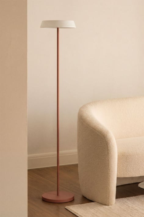 Bezprzewodowa lampa podłogowa solarna LED z polietylenu i żelaza Ulenia