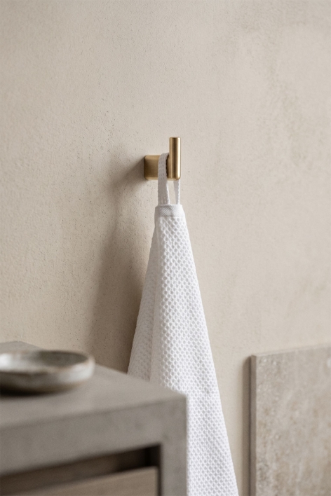 Haczyk łazienkowy ze stali nierdzewnej i złoty szczotkowany Rovent