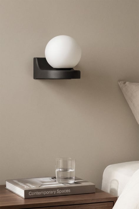 Kinkiet ścienny z aluminium Lanham - Czarna