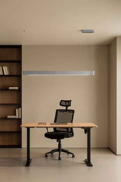 Lampa sufitowa wisząca liniowa LED 120 cm z pośrednim światłem z aluminium Airali