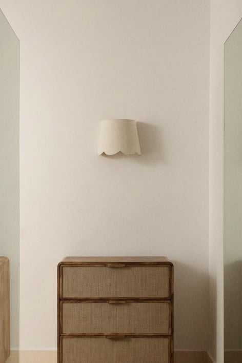 Lampa ścienna z żelaza i bawełny Ebere