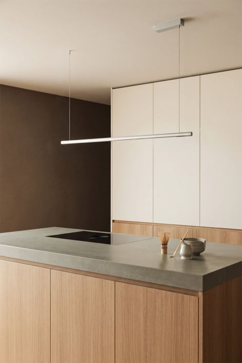 Lampa sufitowa wisząca liniowa LED 120 cm z pośrednim światłem z aluminium Lirela