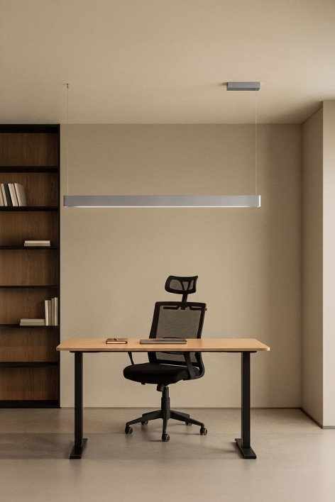 Lampa sufitowa wisząca liniowa LED 120 cm z pośrednim światłem z aluminium Airali