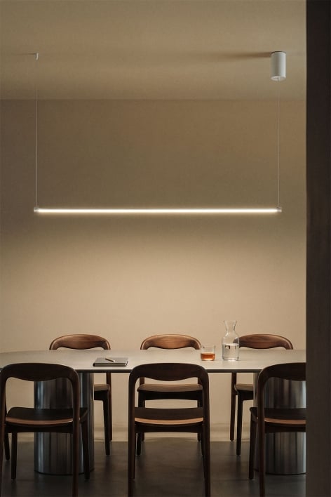 Lampa sufitowa wisząca liniowa LED 120 cm z metalu Bergene