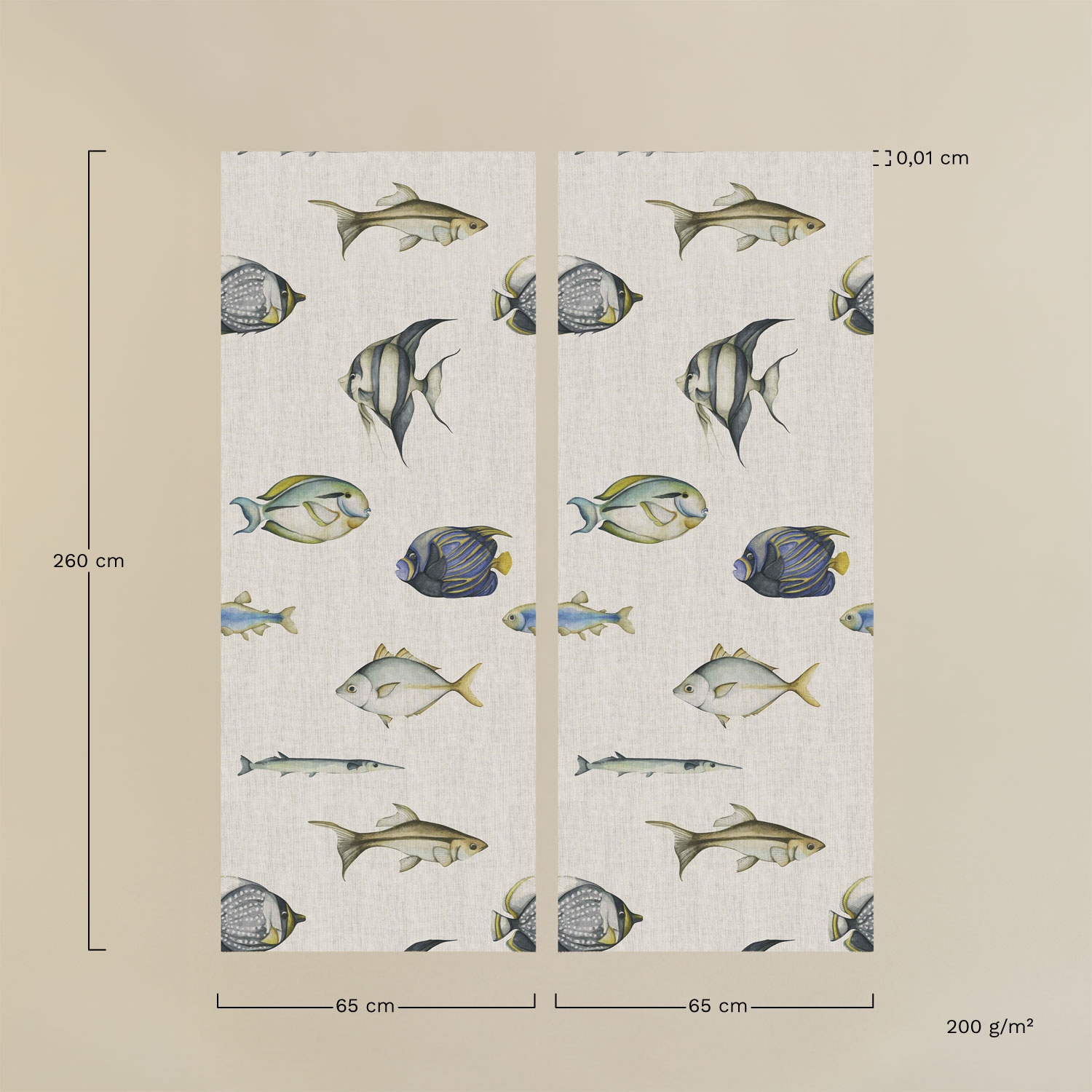Zestaw 2 samoprzylepnych paneli tapetowych Nerilo 65×260 cm, rozmiary