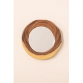 Okragle lustro scienne z drewna (33,5x30,5 cm) Vrao, miniaturka zdjęcia 3