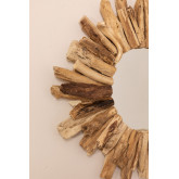 Lustro Ścienne Okrągłe z Drewna (Ø50 cm) Laki , miniaturka zdjęcia 4