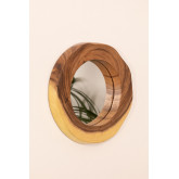 Okragle lustro scienne z drewna (33,5x30,5 cm) Vrao, miniaturka zdjęcia 2