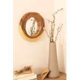 Okragle lustro scienne z drewna (33,5x30,5 cm) Vrao, miniaturka zdjęcia 1