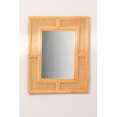 Prostokatne lustro scienne z rattanu (75x61 cm) Masit, miniaturka zdjęcia 3