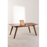 Stół do Jadalni Rozkładany z Drewna Orzecha Włoskiego (150-180x90 cm) Aliz, miniaturka zdjęcia 4