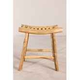 Niski stolek ogrodowy z drewna tekowego Narel, miniaturka zdjęcia 3