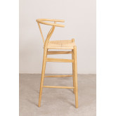 Wysoki stolek z oparciem z drewna (76,5 cm) Uish, miniaturka zdjęcia 3