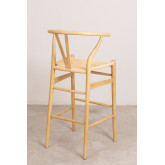 Wysoki stolek z oparciem z drewna (76,5 cm) Uish, miniaturka zdjęcia 4