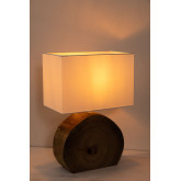 Lampa Stolowa z Tkaniny i Drewna Abura, miniaturka zdjęcia 4