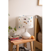 Lampa stołowa z tkaniny i polietylenu Triya, miniaturka zdjęcia 1