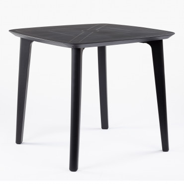 Kwadratowy Stół Ogrodowy 85x85 Cm Scand Czarna - Sklum