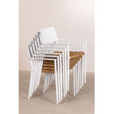 Zestaw 2 aluminiowych krzesel ogrodowych Amadeu do sztaplowania, miniaturka zdjęcia 4