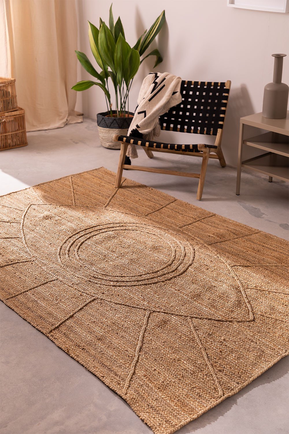 Pleciony dywan z naturalnej juty (233x167 cm) Elaine, obrazek w galerii 1