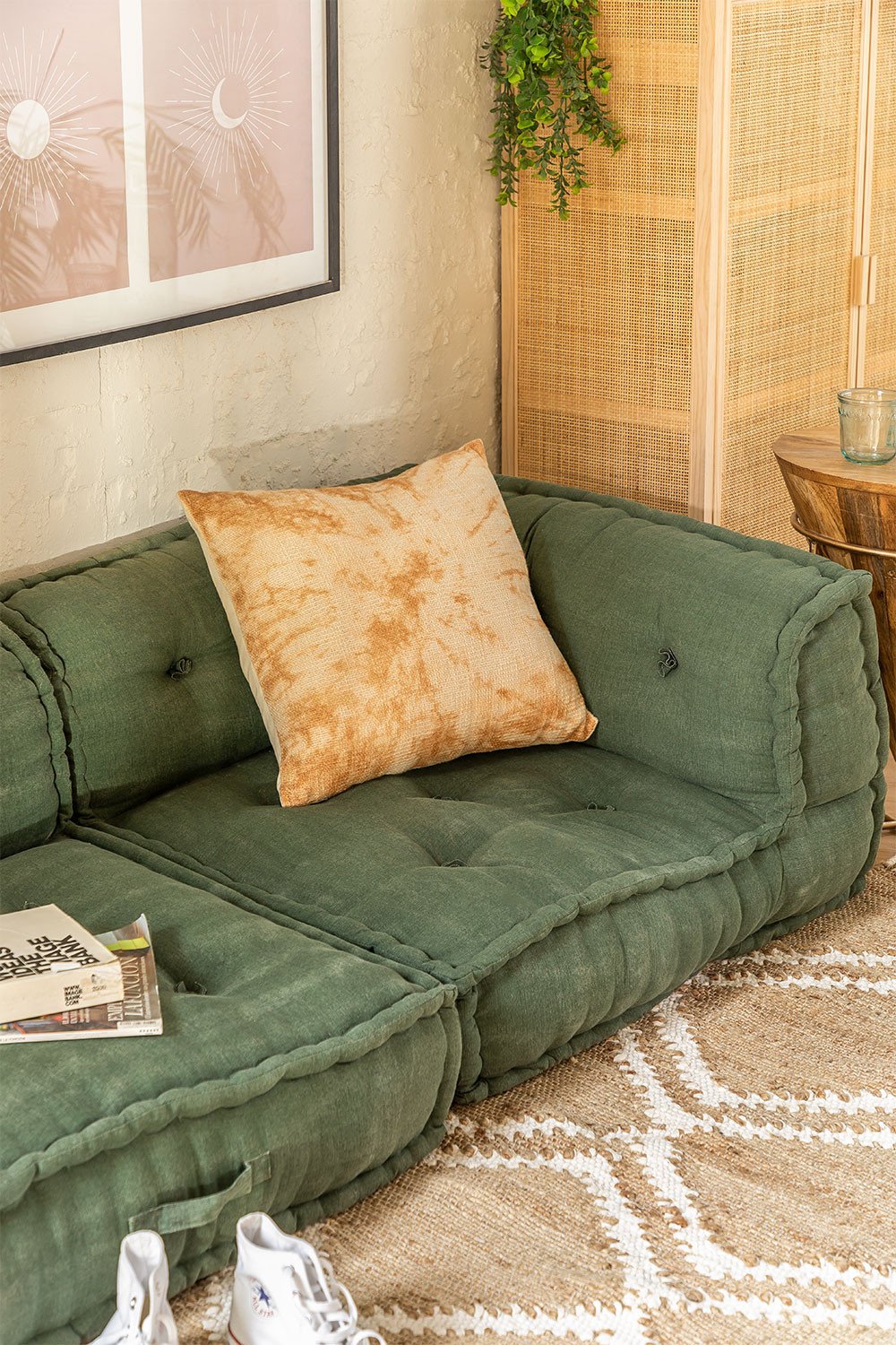 Modulowa sofa narozna z bawelny Dhel, obrazek w galerii 1