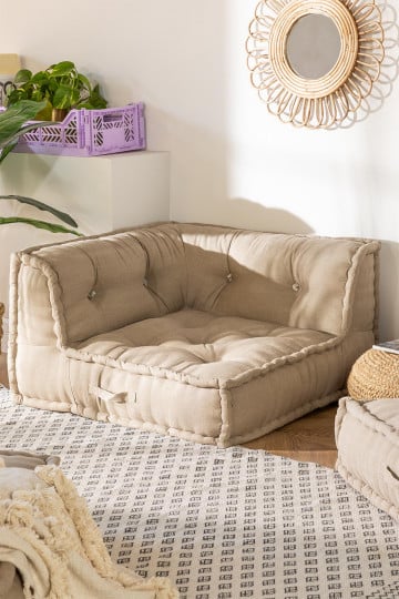 Sofa Modułowa Narożna z Bawełny  Dhel