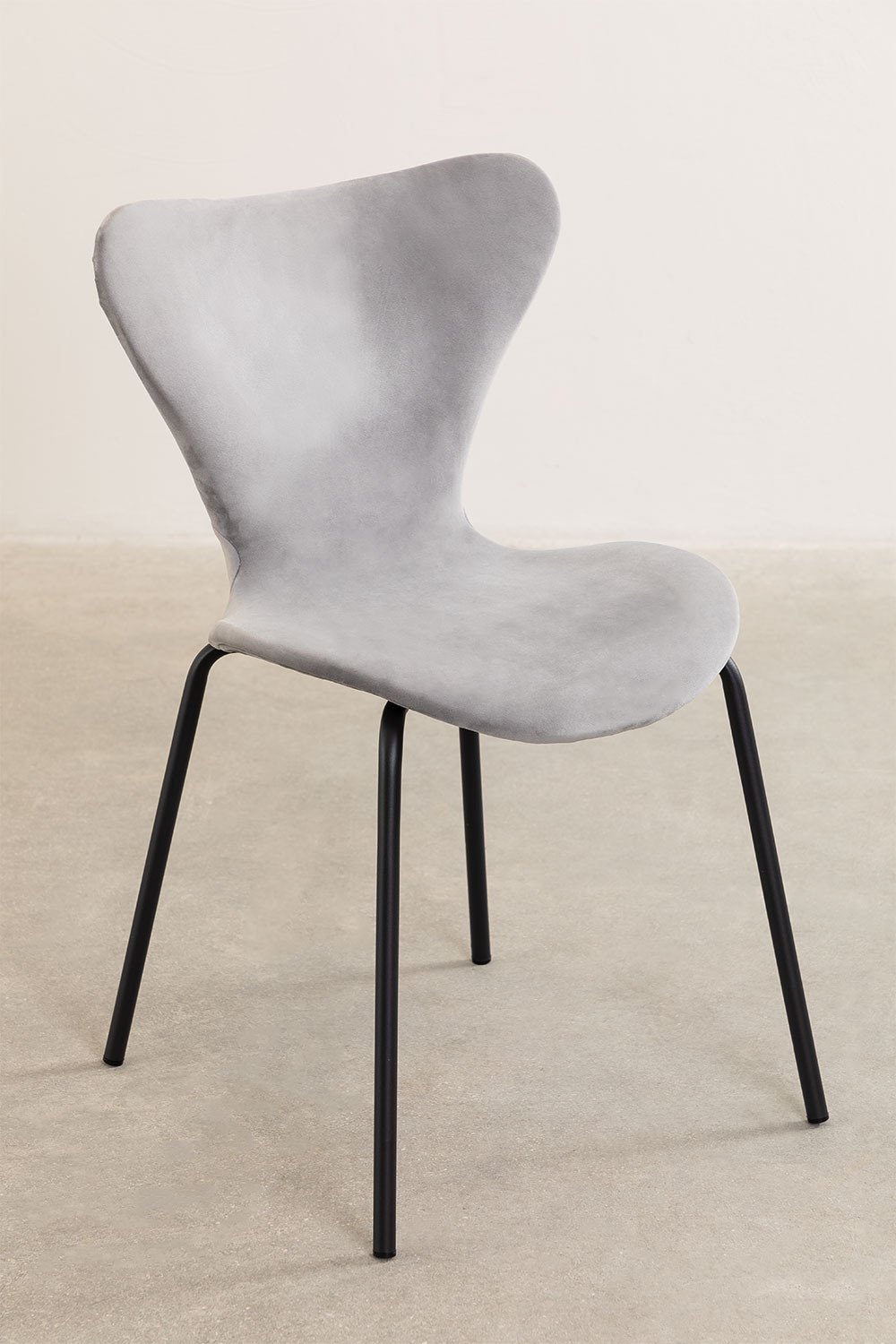 Krzesło do jadalni z możliwością sztaplowania w stylu Velvet Uit, obrazek w galerii 1