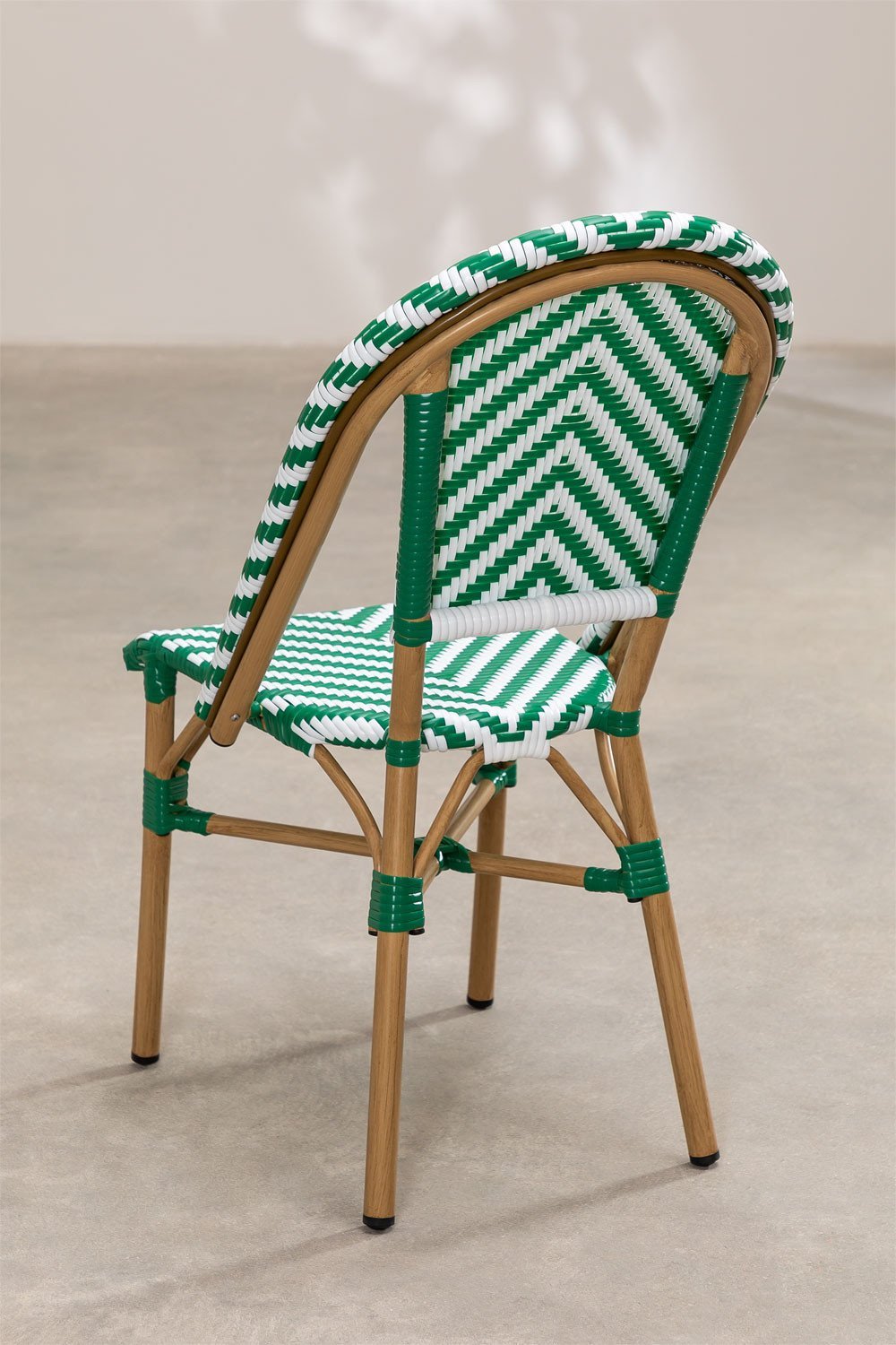 Krzesło ogrodowe sztaplowane z technorattanu Kalian Bistro, obrazek w galerii 4