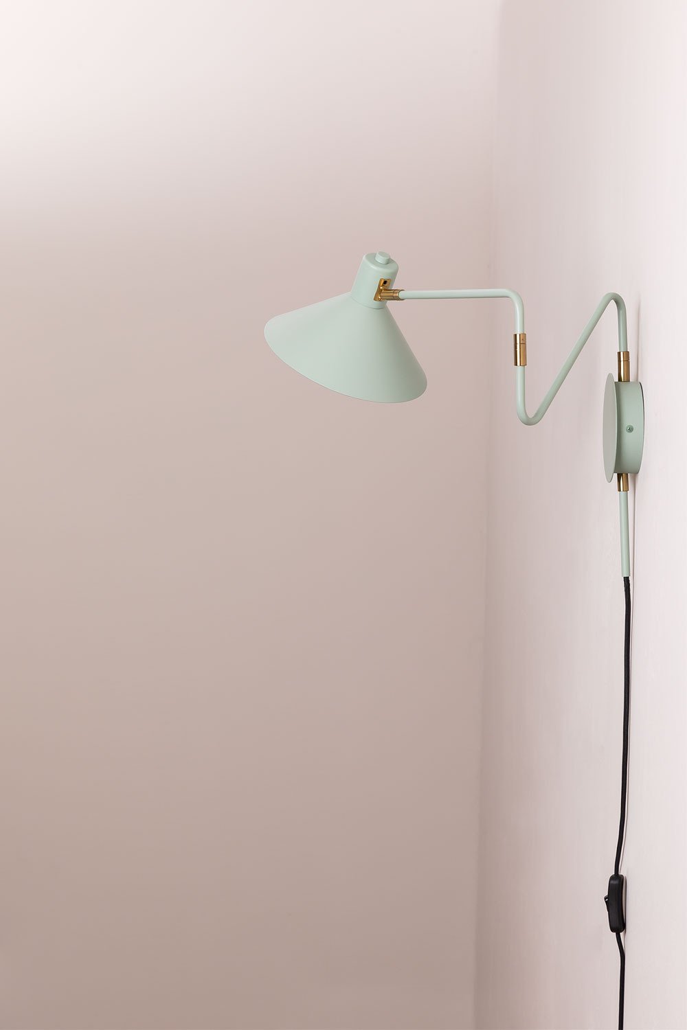 Regulowana lampa ścienna z żelaza Lizz, obrazek w galerii 5