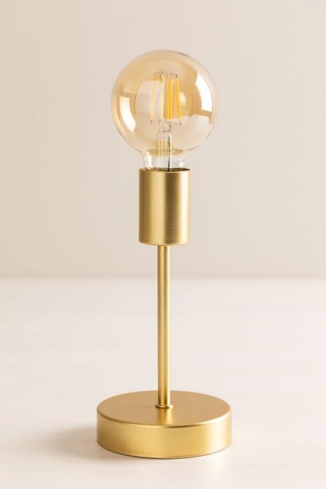 Bezprzewodowa lampa stołowa z metalu Grystel