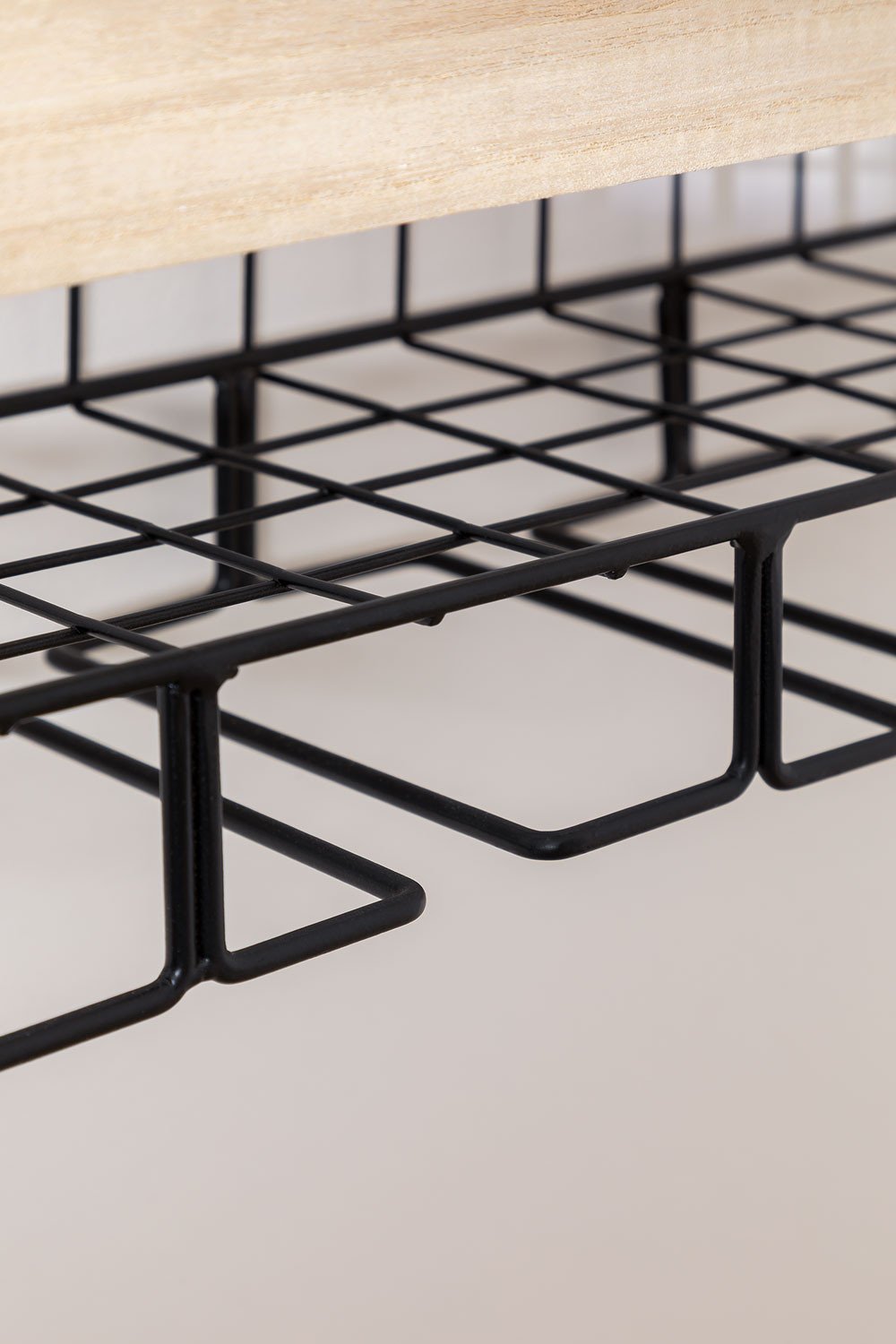 Wieszak ścienny na 4 butelki z uchwytem na kieliszki Parker, obrazek w galerii 5