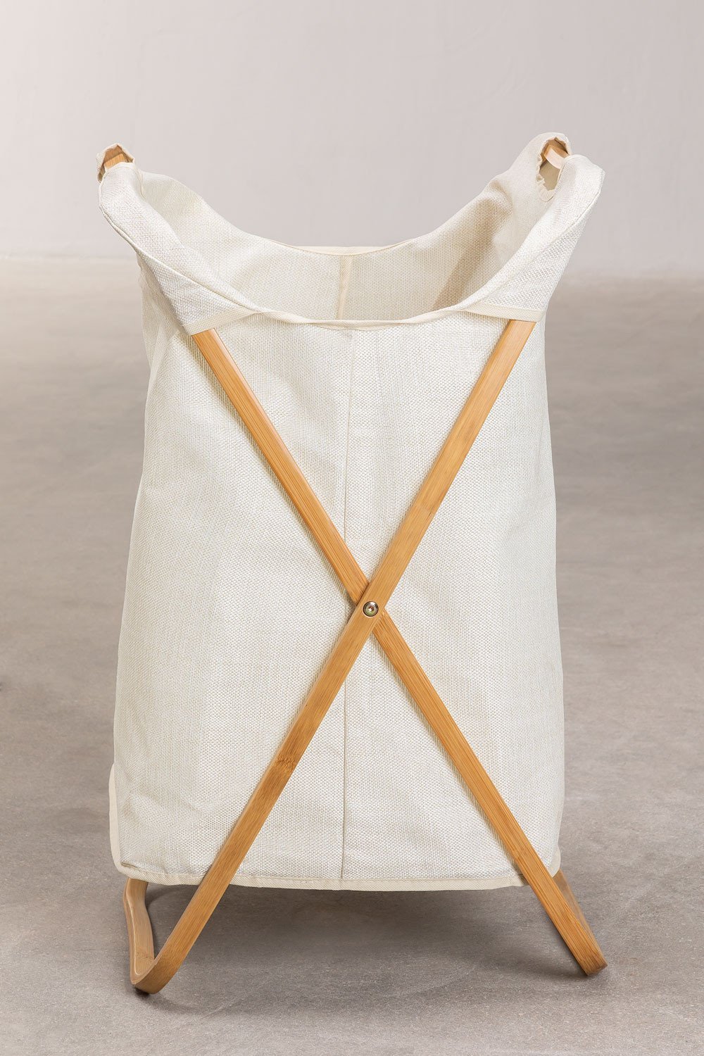 Kosz na pranie z bambusa i poliestru Brais, obrazek w galerii 4