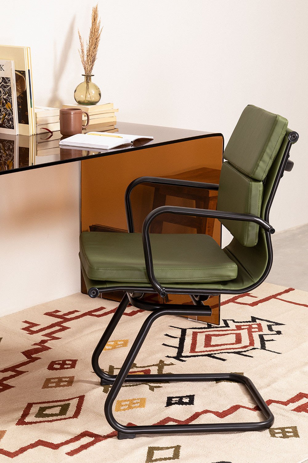 Krzesło Biurowe z Podłokietnikami Mina Black, obrazek w galerii 1