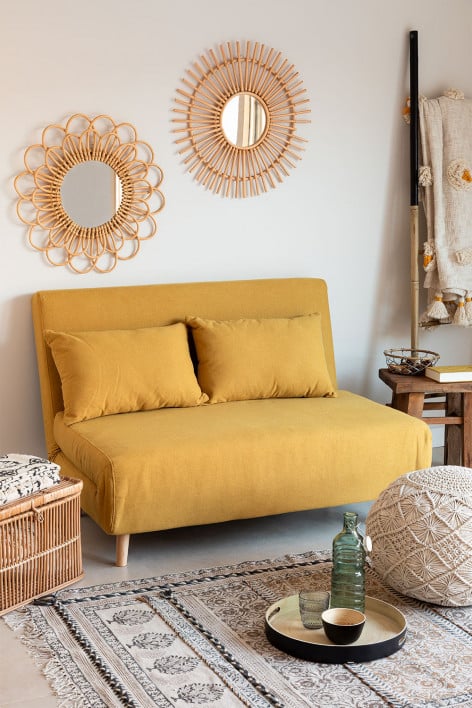 Dwuosobowa rozkladana sofa z tkaniny Elen