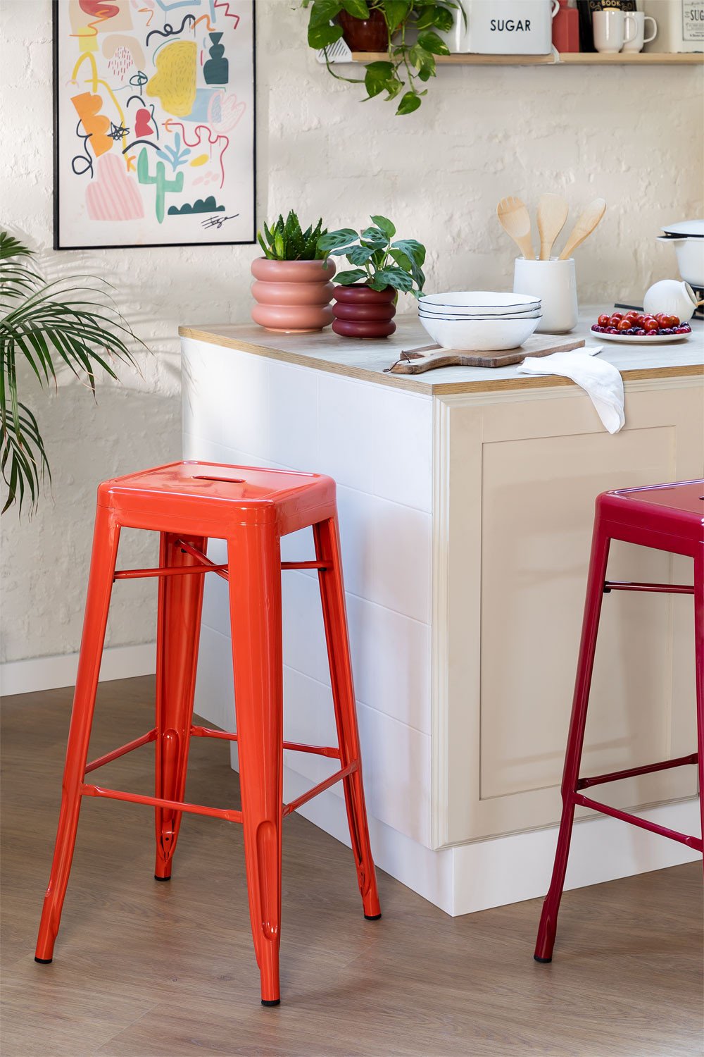 Taboret Wysoki Stalowy LIX, obrazek w galerii 1