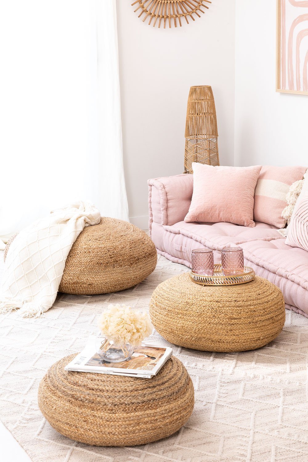 Okragly Puf z Juty Pilew, obrazek w galerii 6