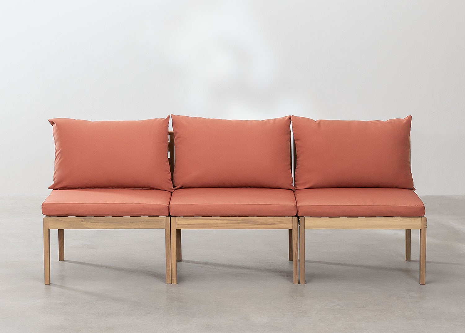 3-częściowa modułowa sofa ogrodowa Filips z drewna akacjowego            , obrazek w galerii 3