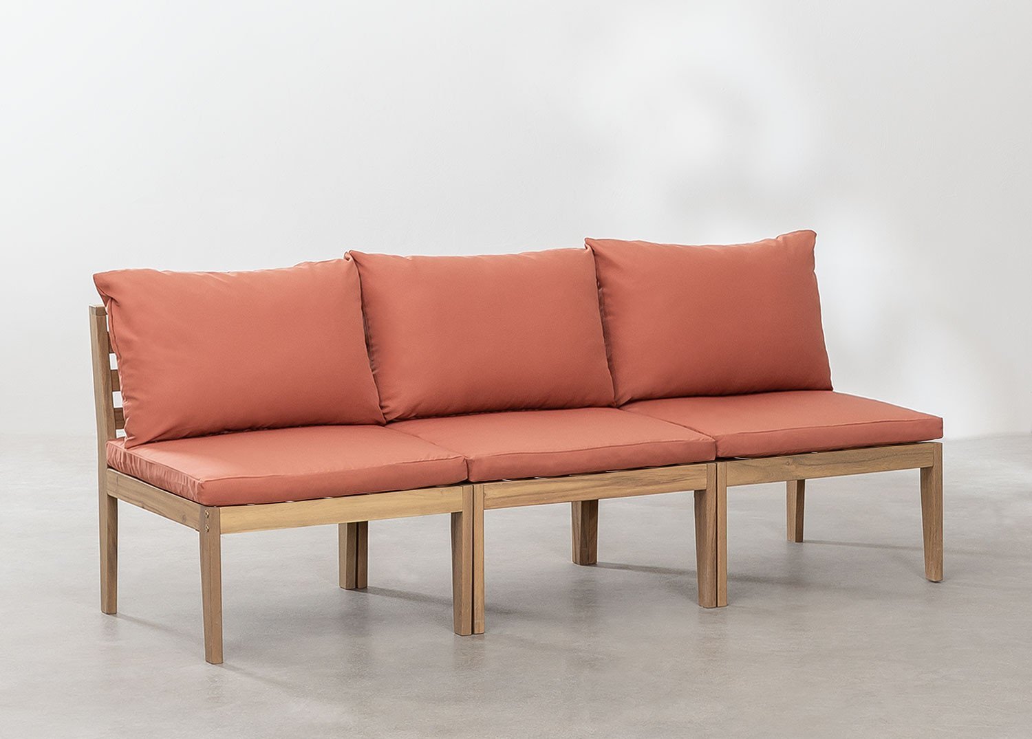 3-częściowa modułowa sofa ogrodowa Filips z drewna akacjowego            , obrazek w galerii 2