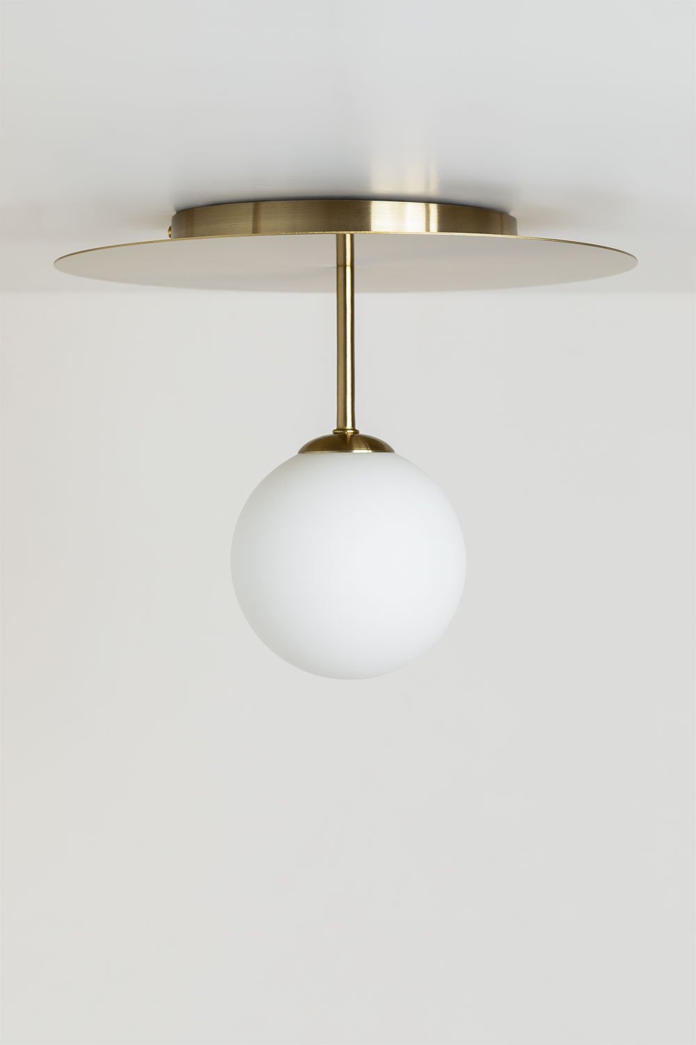 Żelazna lampa sufitowa z kryształową kulą Uvol , obrazek w galerii 4