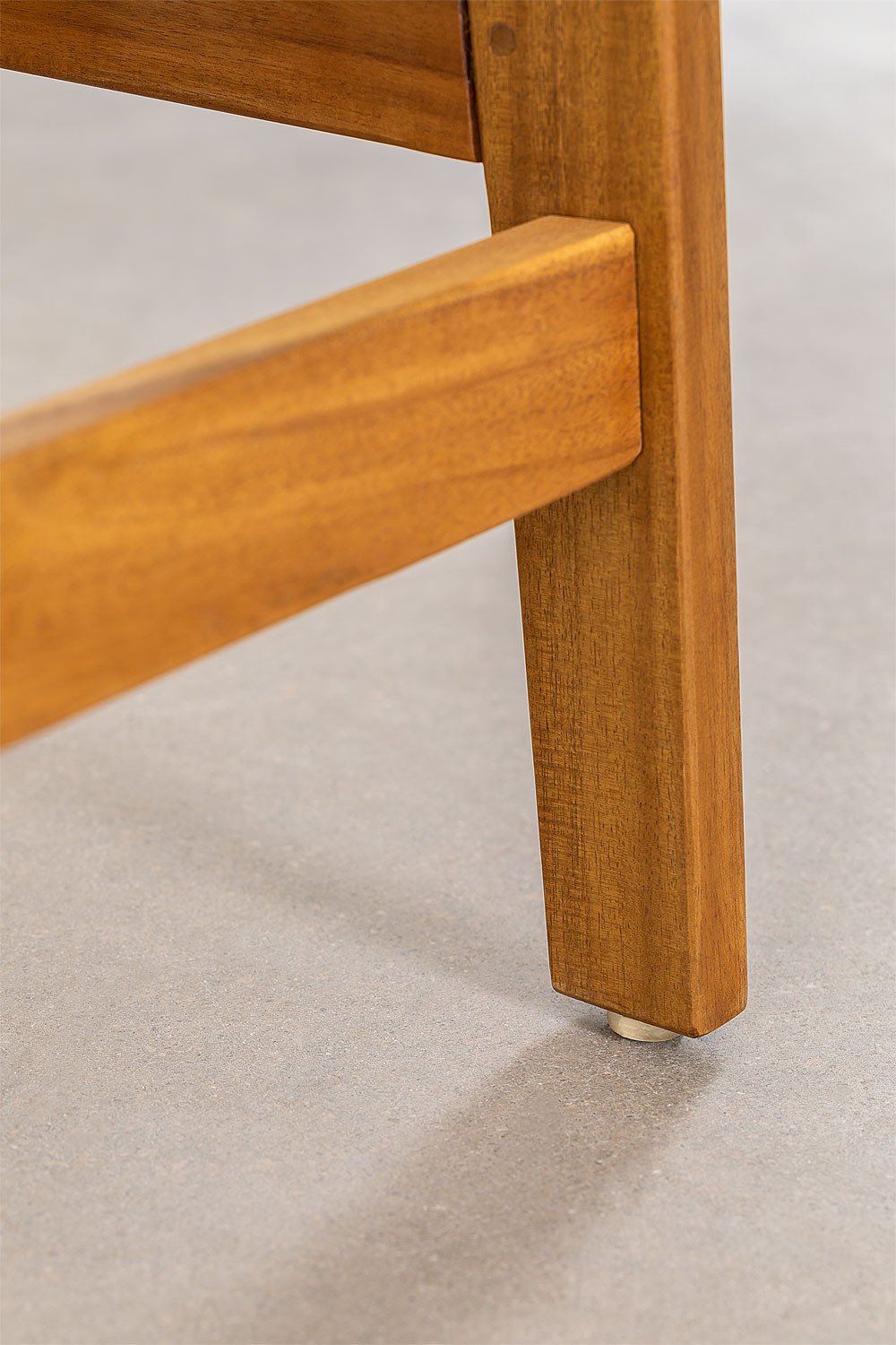 Taboret wysoki 65 cm z drewna akacjowego i czarnym plecionym sznurkiem Tenay, obrazek w galerii 7