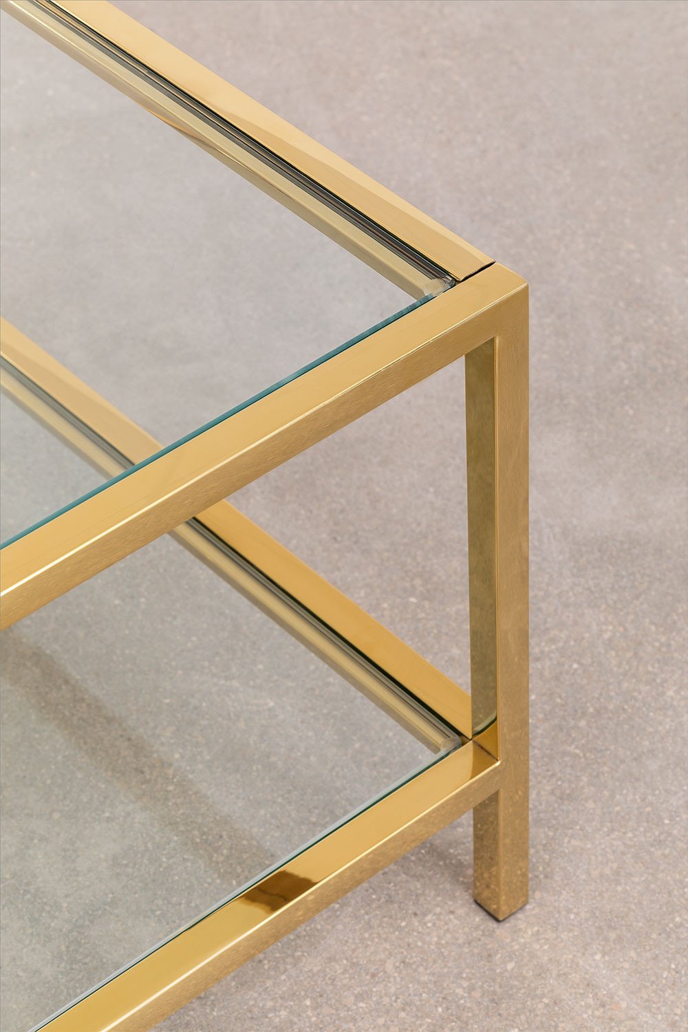 Szafka RTV ze szkła i stali Amelia, obrazek w galerii 5