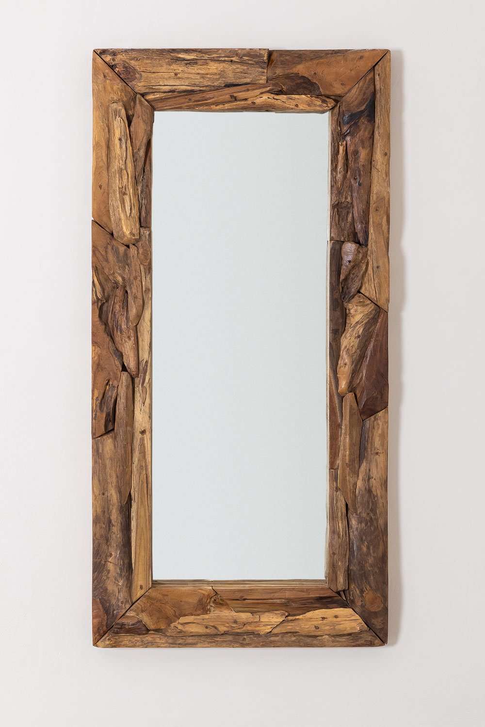 Prostokatne lustro scienne z drewna Raffa, obrazek w galerii 1