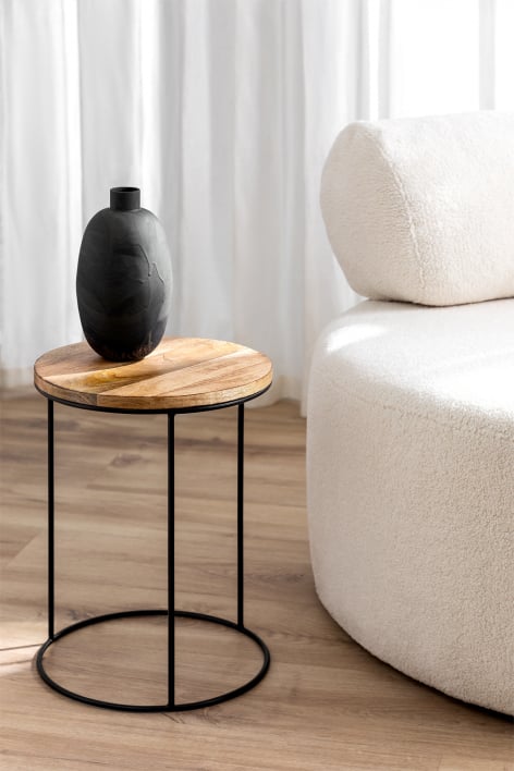 Okrągły stolik pomocniczy z drewna mango (Ø30 cm) Tannam