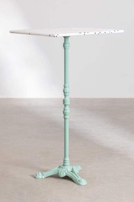 Kwadratowy wysoki stół barowy z lastryko (60x60 cm) Volutto