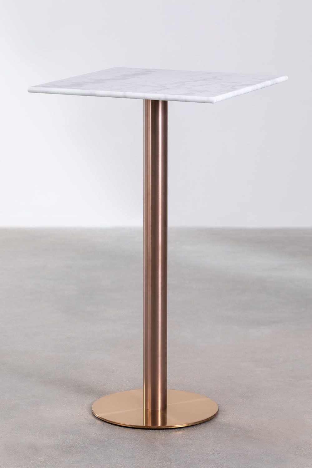 Wysoki kwadratowy stół barowy z marmuru (60x60 cm) Cosmopolitan, obrazek w galerii 1