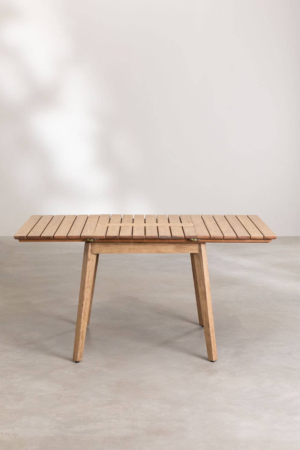 Rozkładany stół ogrodowy 90-150x90 cm z drewna eukaliptusowego Naele, obrazek w galerii 6