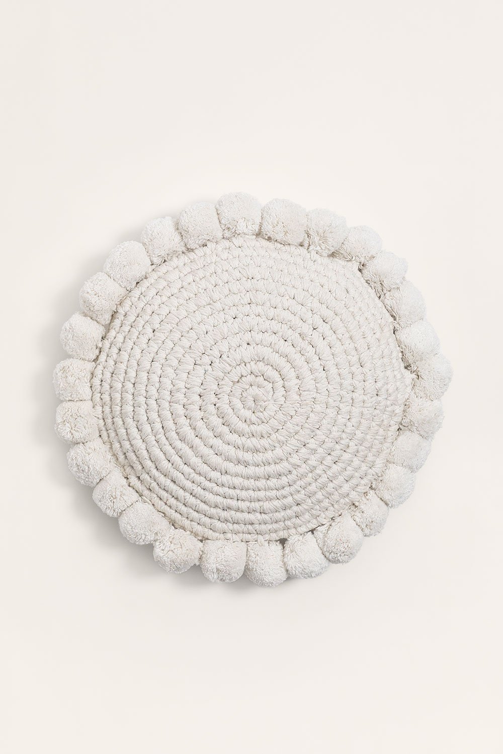 Okrągła poduszka z bawełny (Ø30 cm) Yilda, obrazek w galerii 1